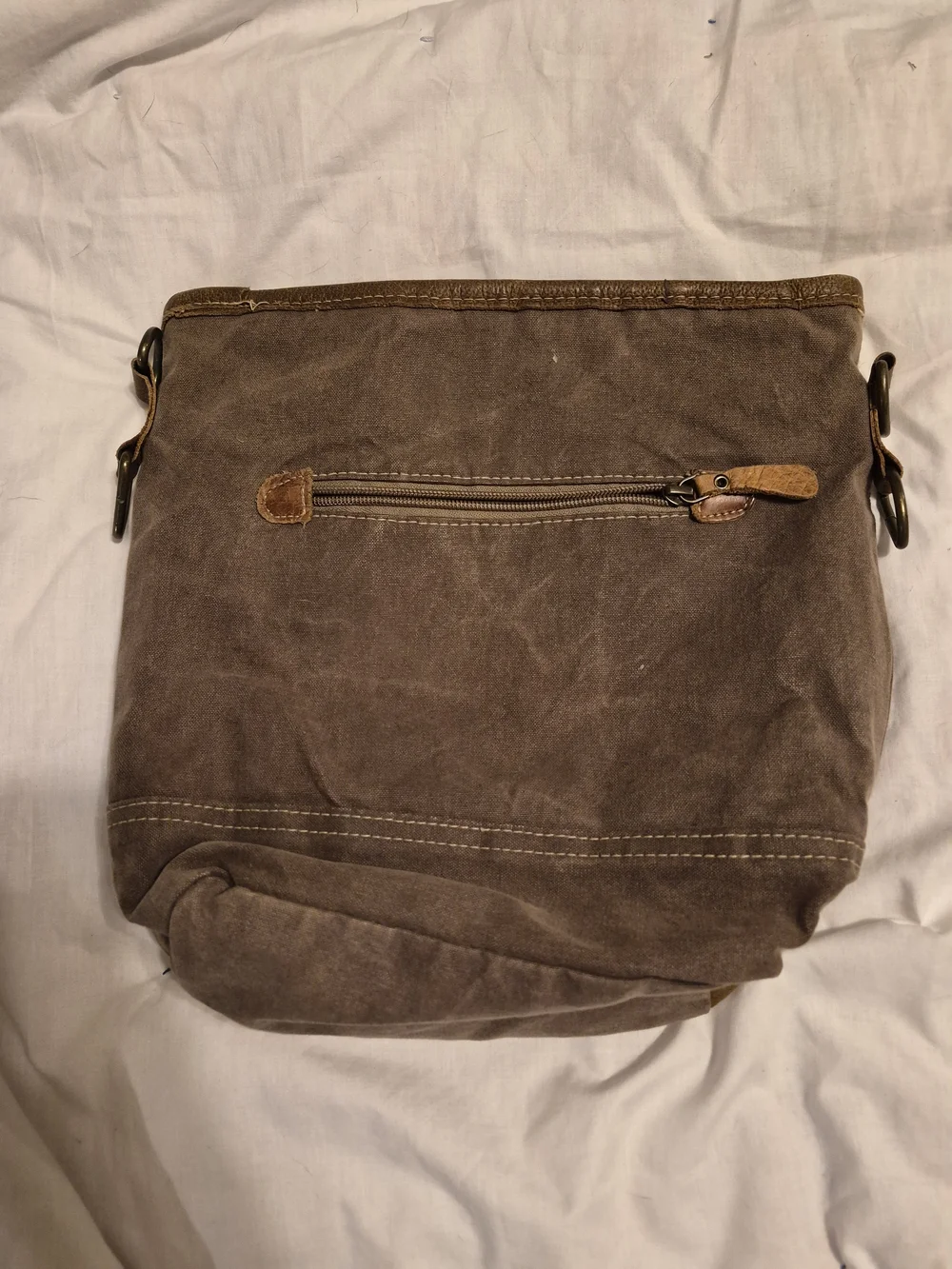 Myra Bag Black White Brown Patterned Leather Crossbody